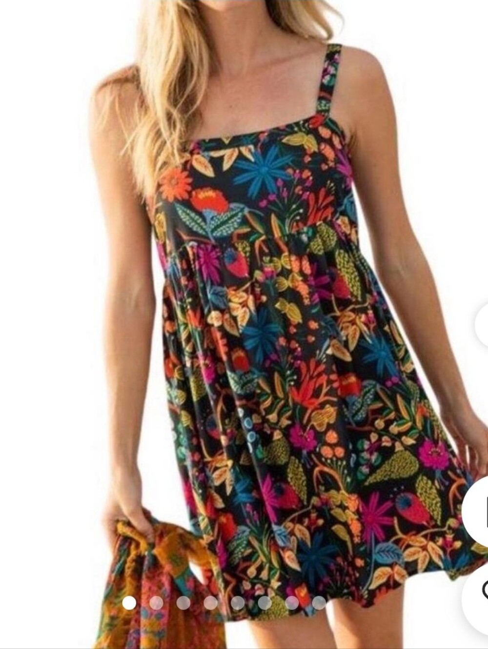Natural Life Mini Floral Boho Dress Small